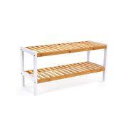 Étagère 2 niveaux bambou