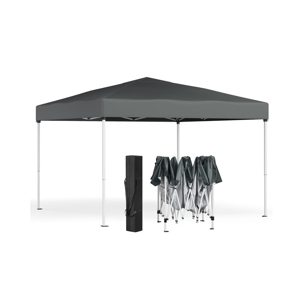 Tonnelle chapiteau pliable 3 x 3 m gris foncé