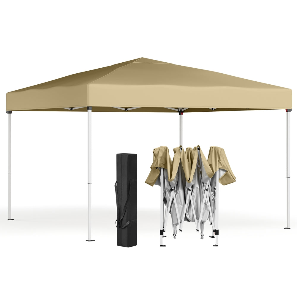 Tonnelle chapiteau pliable 3 x 3 m beige