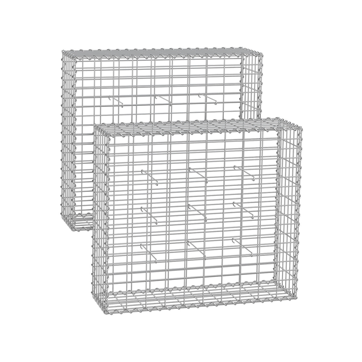 2 Gabions 100 x 90 x 30 cm