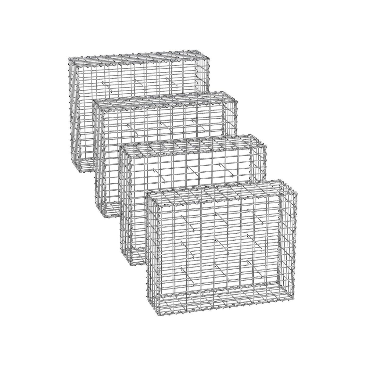 4 Gabions 100 x 80 x 30 cm