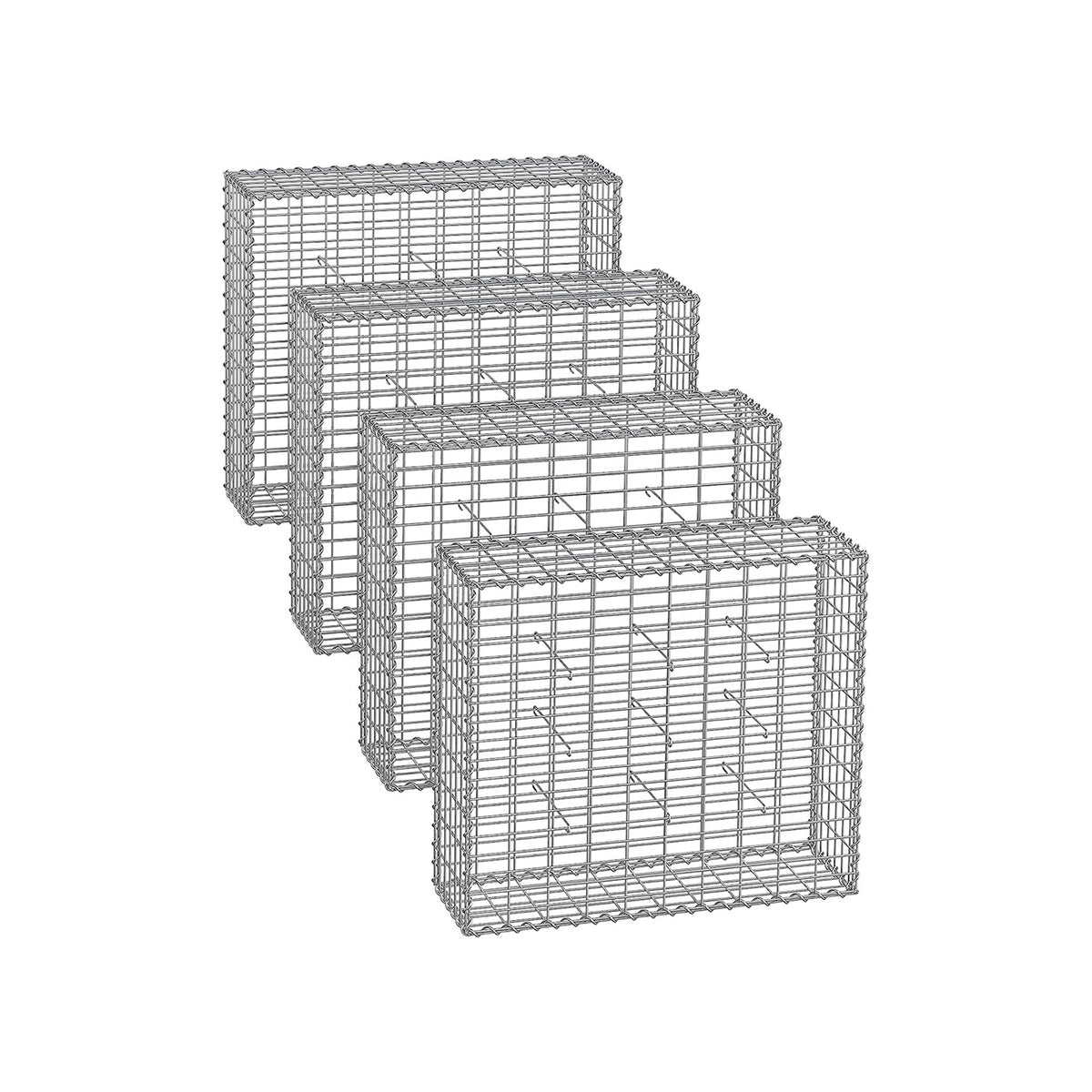 4 Gabions 100 x 90 x 30 cm