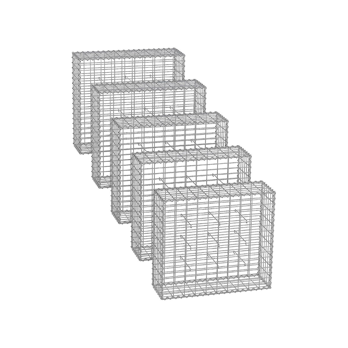 5 Gabions 100 x 90 x 30 cm
