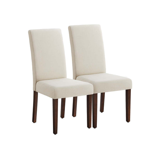 Lot de 2 chaises à manger à dossier haut avec siège épais