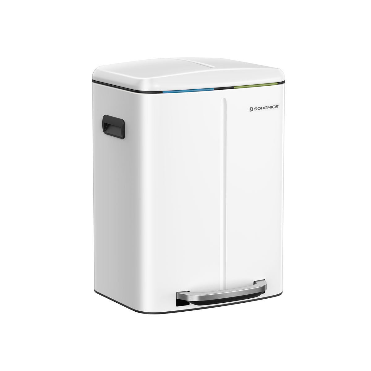 Poubelle 2 x 20L blanc