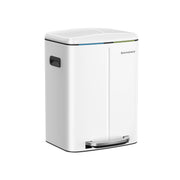Poubelle 2 x 20L blanc