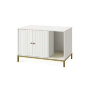 Maison de toilettes pour chat blanc